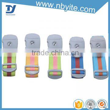 custom cotton printing travel luggage belt luggage strap for promotion