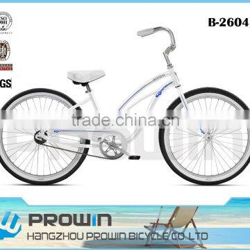 26" samples available White beach cruiser bike (B-26045)