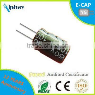 100uF 50v 8X12 20% aluminum electrolytic capacitor e-cap