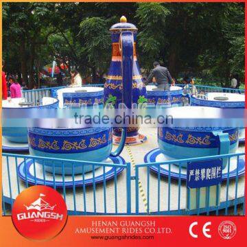 New theme park rides electic rotary tea cup rides for Family amusement