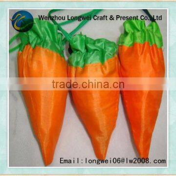 carrot bag vegetable shopping plastic bag/nylon polyester bag