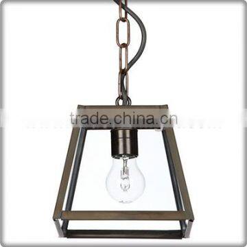 UL CUL Approved Dinging Pendant Lamp With Metal Trapezoid Frame And Edison Bulb C30195