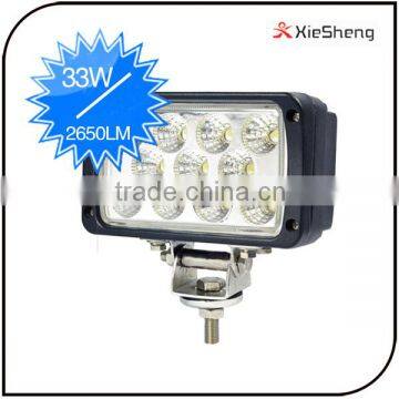 10v-30v Epistar 3 lows led light bar 11pcs 33W auto led work light