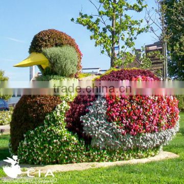 Customized Animal Topiary Frame Artificial Flower Sculpture