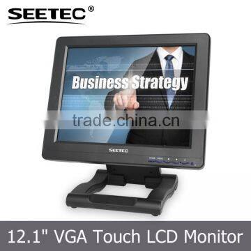 HDMI input RS232 touch optional VESA 75mm car display 12 inch tft lcd monitor with vga connector