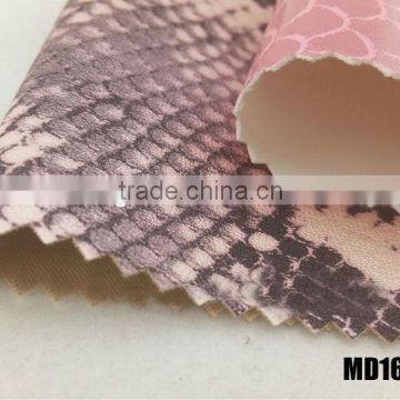 python printed pu leather for garments