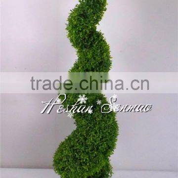 Wholesale hot selling 2016 new artificial spiral grass tower for home decor