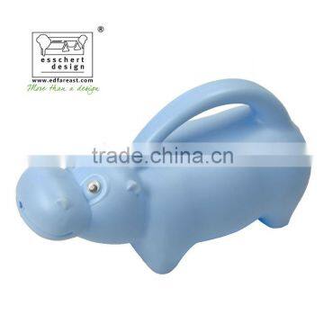 Plastic hippo shape animal watering cans for sale 1.8L