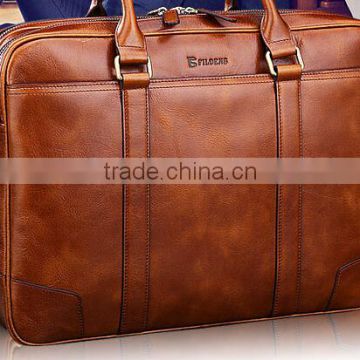 Custom Handmade Full 100% genuine Leather Briefcase Handbag for Men