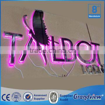 Guangzhou LED Lighted Gold-plating Stainless Steel Signs on the Wall photo-6