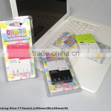 USB 2.0 HUB+USB 2.0 Card Reader COMBO HUB Spports TF/Micro SD/M2/SD/MS photo-4