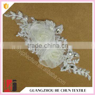 HC-0633-1 Hechun Sewing Patterns Pearl Chiffon Wedding Bridal Applique photo-2