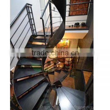 Indoor Metal Circle Spiral Stair With Checkered Plate Tread Quality Choice