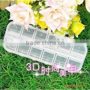 12 Small Case Easy Use Clear Decoration Diamond Storage Box for Nail Art 2015 photo-3