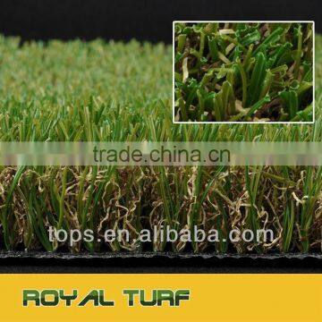 non-flat synthetic lawn for garden with U shaped fiber