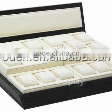 Luxury wood watch tray display watch pillow display glossy lacquer