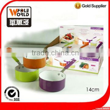 ALUMINUM ceramic non-stick MINI Saucepan with silicon handle