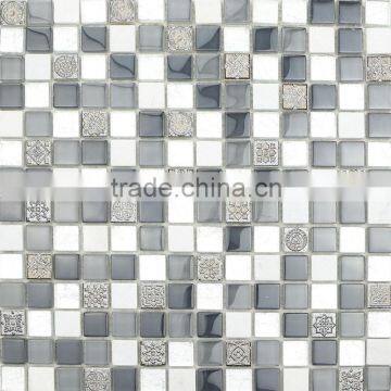 Crystal Glass Mosaic for Wall Tile and bordered Tile D-01