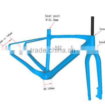 carbon snow bike Fat frame fm190, China chinese carbon fat bike frame, carbon bicycle frame fm190