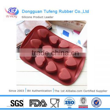 Dongguan silicone products decorating chocolate hunman heart shape cake mold