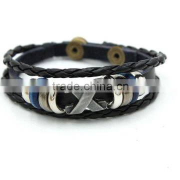 Fashionable Retro Style hot selling Leather bracelet