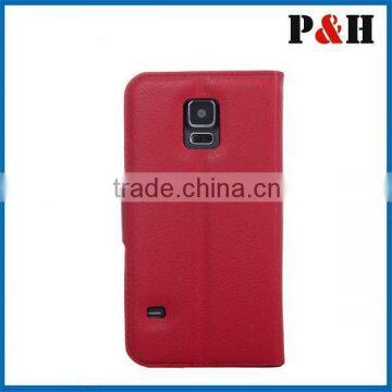 New Arrival Leather Flip Case for Samsung Galaxy S5,Cross Leather Wallet Case for s5 photo-3