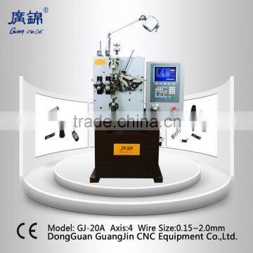 GJ-20A 0.15mm to 2mm 4 axis coil spring machine