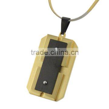 New design stainless steel plated cheap gold pendant for men