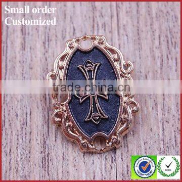 Engraved 3d oval abaya clothing metal plate label for sewing