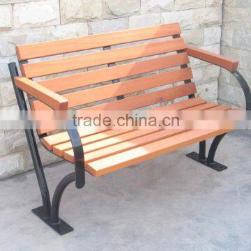 Recycled plastic park bench modern outdoor wood bench with back