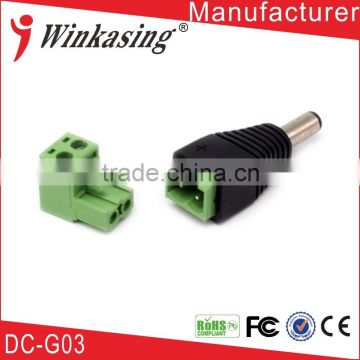 Pure Copper Male DC Connector 2.1mm DC Power Jack DC-G03