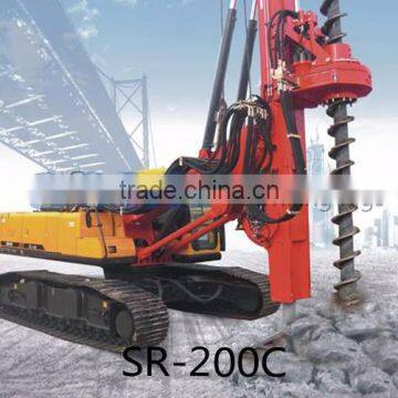 SR200C bored pile foundation construction Rotary drilling rig