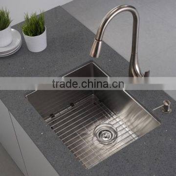 China supplier SUS304 undermount single bowl handmade kitchen sink with cupc certification