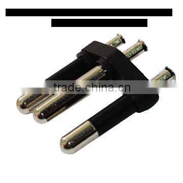 4.0mm three pin brasil plug insert without round step