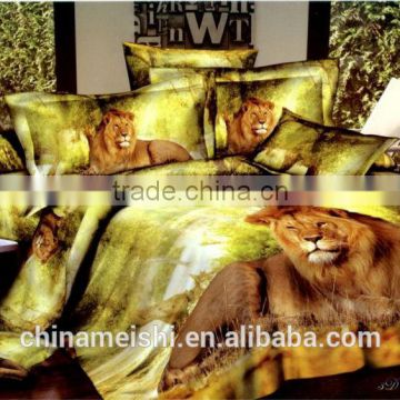 gold tiger king size duvet cover set 4pcs cotton 3d printed bedding set