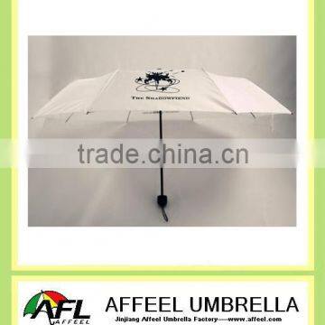 21''x8k white advertising umbrella with logo