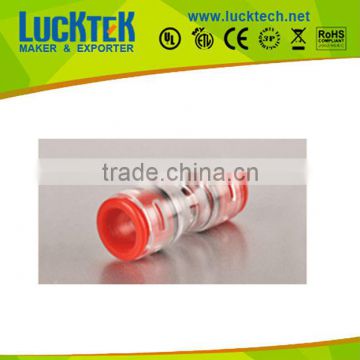 CUF Equal Straight Clear Red Bodied Fiber Optic Pushfit Connectors