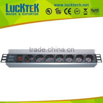 7 ways horizontal pdu italian/schuko socket