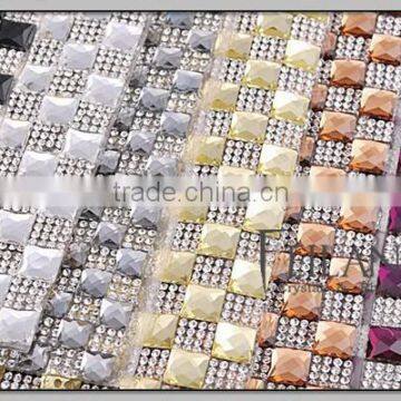 Beautiful 24*40 hotfix crystal rhinestone trim sheet                        
                                                Quality Choice