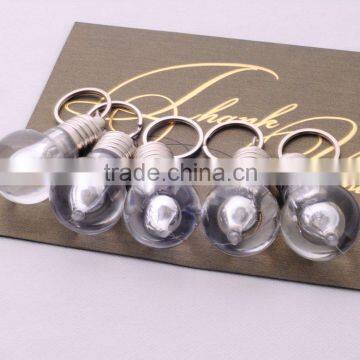 >>>Silver Bright Creative LED Flash Lights Mini Bulb Torch Chain Keyring Birthday Gift Design Keychain Keyring Clear Lamp/ photo-3