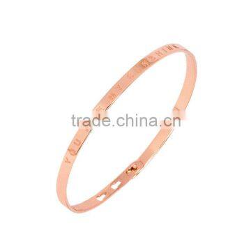 Memories Bangles With Customize Design Word 'YOU ARE MY SUNSHINE' With 4mm/7mm Width photo-2