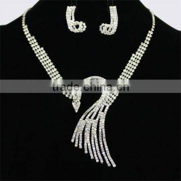 Clear Rhinestone Lot Magnetic Full Necklaces Jewelry Set vogue jewellery wedding necklace