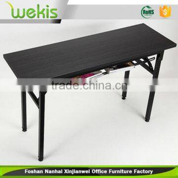 Cheap price black folding metal frame dining table