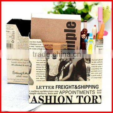 Floral Home & Office Desk Helpful DIY Custom Paper Sundries Storage Case Pen Pencil BOX Pouch Case