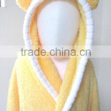 Sweet Baby Towel Bathrobe Pink fluffy Girls Hooded Bathrobe