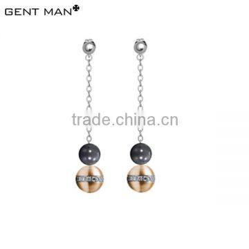 2015 newest ceramic steel dangle earrings for woman/women's drop earring/stainless steel earrings