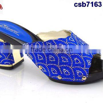 csb7163 blue black green red crystal slipper rhinestone fashion women shoes