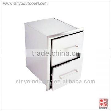 Bullnose Edge Dual Drawer For BBQ Island