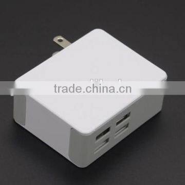 4 port US plug usb travel charger switch power supply with UL,FCC,CE certificates