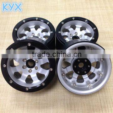 billet machined rc car size 2.2 wheel rims for axial wraith 90018 31 AX10 silver